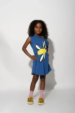 Marques ' Almeida Jersey | Dresses | FLOWER PRINT T-SHIRT DRESS NAVY
