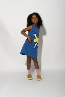 Marques ' Almeida Jersey | Dresses | FLOWER PRINT T-SHIRT DRESS NAVY