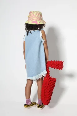 Marques ' Almeida Dresses | FOIL DENIM SLEEVELESS DRESS SILVER