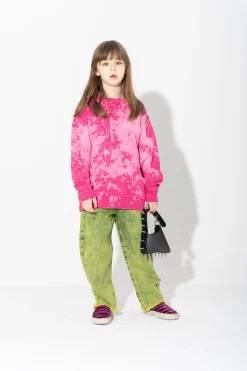 Marques ' Almeida Jersey | Tops | FUSCHIA AND LIGHT SPLATTERED FLEECE CREW NECK PINK