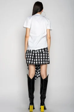 Marques ' Almeida Tops | GATHERED T-SHIRT IN WHITE