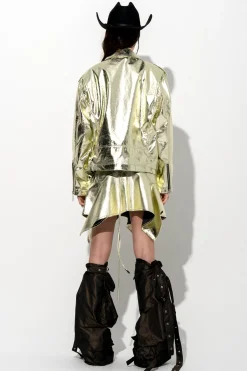 Marques ' Almeida Outerwear | Outerwear | BIKER JACKET GOLD