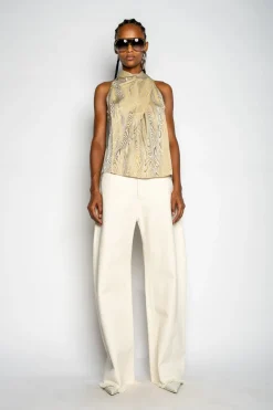 Marques ' Almeida Tops | Tops | DRAPED BLOUSE GOLD