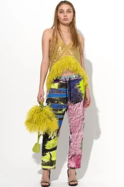 Marques ' Almeida Bottoms | GRAFFITI PRINT FLEECE TROUSERS MULTICOLOUR