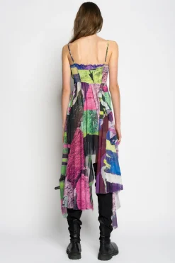Marques ' Almeida Dresses | Dresses | GRAFFITI PRINT MESH CORSET DRESS MULTICOLOUR