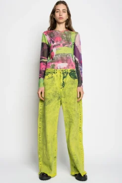 Marques ' Almeida Tops | Tops | GRAFFITI PRINT MESH TOP MULTICOLOUR