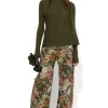 Marques ' Almeida Bottoms | Bottoms | GREEN FLORAL BROCADE BOYFRIEND TROUSERS MULTICOLOUR