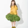 Marques ' Almeida Jersey | Tops | KHAKI AND ORANGE SPLATTERED LOGO T-SHIRT MULTICOLOUR
