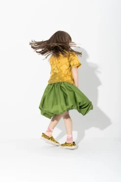 Marques ' Almeida Jersey | Tops | KHAKI AND ORANGE SPLATTERED LOGO T-SHIRT MULTICOLOUR
