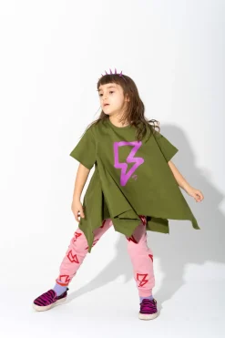 Marques ' Almeida Jersey | Tops | AND PINK THUNDER PRINT FLAP T-SHIRT KHAKI
