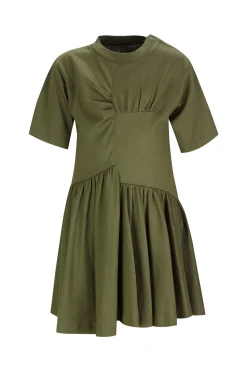 Marques ' Almeida Jersey | Dresses | GATHERED JERSEY T-SHIRT DRESS KHAKI