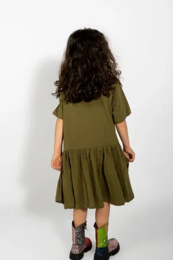 Marques ' Almeida Jersey | Dresses | GATHERED JERSEY T-SHIRT DRESS KHAKI