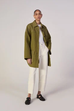 Marques ' Almeida Outerwear | M'a X Everlane | PATCHWORK OVERSHIRT KHAKI