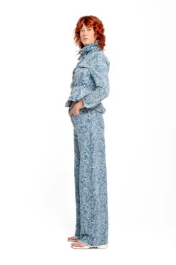 Marques ' Almeida Denim | Bottoms | LIGHT BLUE BROCADE DENIM BOYFRIEND TROUSERS LIGHTBLUE