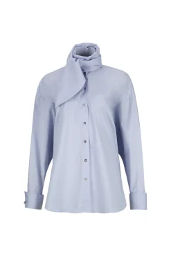 Marques ' Almeida Tops | LIGHT BLUE LOOSE FIT TIE SHIRT LIGHTBLUE