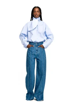 Marques ' Almeida Tops | LIGHT BLUE LOOSE FIT TIE SHIRT LIGHTBLUE