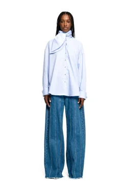 Marques ' Almeida Tops | LIGHT BLUE LOOSE FIT TIE SHIRT LIGHTBLUE