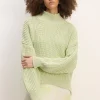 Marques ' Almeida Knitwear | Tops | LIGHT GREEN TURTLENECK KNIT JUMPER LIGHTGREEN