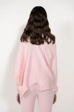 Marques ' Almeida Knitwear | Tops | LIGHT PINK DRAPED JUMPER IN MERINO KNIT LIGHTPINK