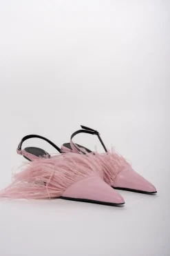 Marques ' Almeida Shoes | LIGHT PINK FEATHER SLING BACKS LIGHTPINK