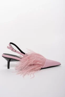 Marques ' Almeida Shoes | LIGHT PINK FEATHER SLING BACKS LIGHTPINK