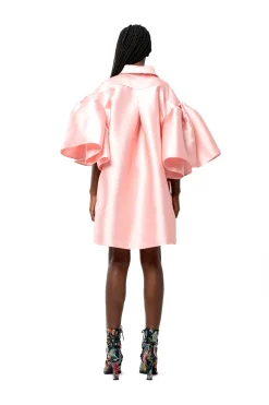Marques ' Almeida Tops | LIGHT PINK MIKADO OVERSIZED SHIRT WITH PLEATED SLEEVES LIGHTPINK