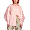 Marques ' Almeida Tops | LIGHT PINK SHIRT WITH MIKADO BOMBER SLEEVES LIGHTPINK