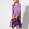 Marques ' Almeida Jersey | Dresses | CREW NECK GATHERED DRESS LILAC