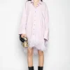 Marques ' Almeida Tops | Tops | FEATHER HEM SHIRT DRESS LILAC