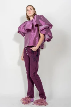 Marques ' Almeida Tops | Tops | PLEATED CAPE TOP LILAC