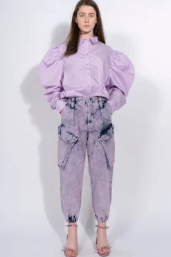 Marques ' Almeida Tops | Tops | PUFF SLEEVE SHIRT LILAC
