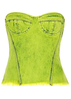 Marques ' Almeida Tops | Denim | BRA CUP CORSET LIME