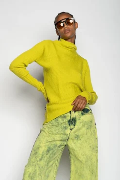 Marques ' Almeida Knitwear | Tops | MERINO DRAPED JUMPER LIME