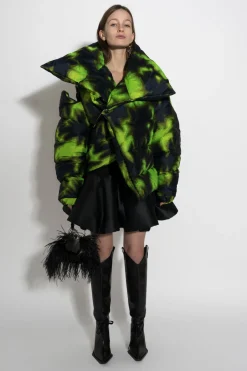 Marques ' Almeida Outerwear | LIME TIE DYE M'A PUFFER JACKET MULTICOLOUR