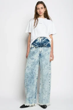 Marques ' Almeida Tops | MARQUES'ALMEIDA EMBROIDERED T-SHIRT WHITE
