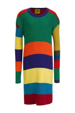 Marques ' Almeida Dresses | Knitwear | MERINO STRIPED LONG DRESS MULTICOLOUR