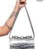 Marques ' Almeida Accessories | MINI CHAIN BAG IN CROCO SILVER