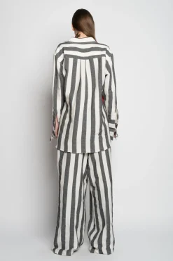 Marques ' Almeida Tops | Tops | MIXED STRIPES LINEN WRAP SHIRT MULTICOLOUR
