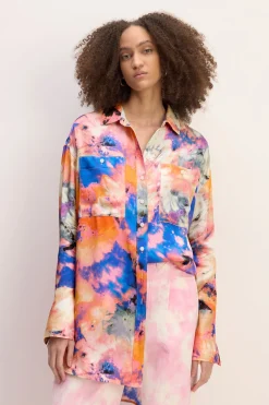 Marques ' Almeida Tops | M'a X Everlane | SATIN SHIRT MULTICOLOUR
