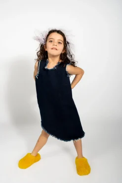 Marques ' Almeida Dresses | DENIM SLEEVELESS DRESS NAVY