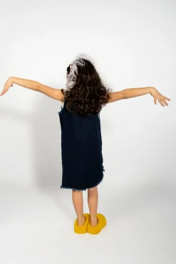 Marques ' Almeida Dresses | DENIM SLEEVELESS DRESS NAVY