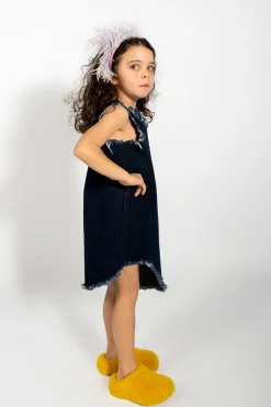 Marques ' Almeida Dresses | DENIM SLEEVELESS DRESS NAVY