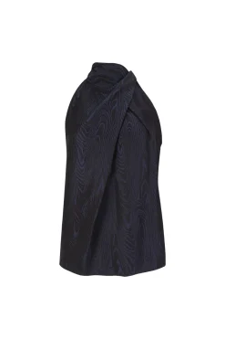 Marques ' Almeida Tops | Tops | DRAPED BLOUSE NAVY