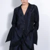 Marques ' Almeida Tops | EMBROIDERED PYJAMA SHIRT NAVY