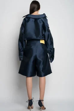 Marques ' Almeida Bottoms | Bottoms | SKATER SHORTS NAVY