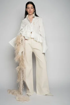 Marques ' Almeida Denim | Bottoms | BOYFRIENDS TROUSERS OFF-WHITE