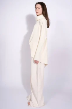 Marques ' Almeida Knitwear | Tops | DRAPED TURTLENECK JUMPER OFF-WHITE