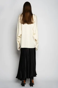 Marques ' Almeida Tops | Tops | MERINO DECONSTRUCTED CARDIGAN OFF-WHITE