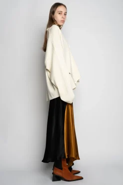 Marques ' Almeida Tops | Tops | MERINO DECONSTRUCTED CARDIGAN OFF-WHITE