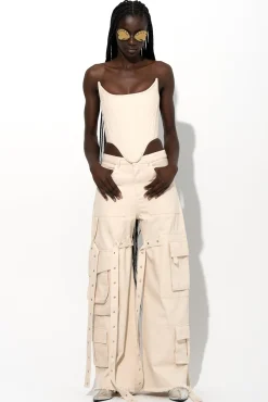 Marques ' Almeida Tops | Denim | SHAPED CORSET OFF-WHITE